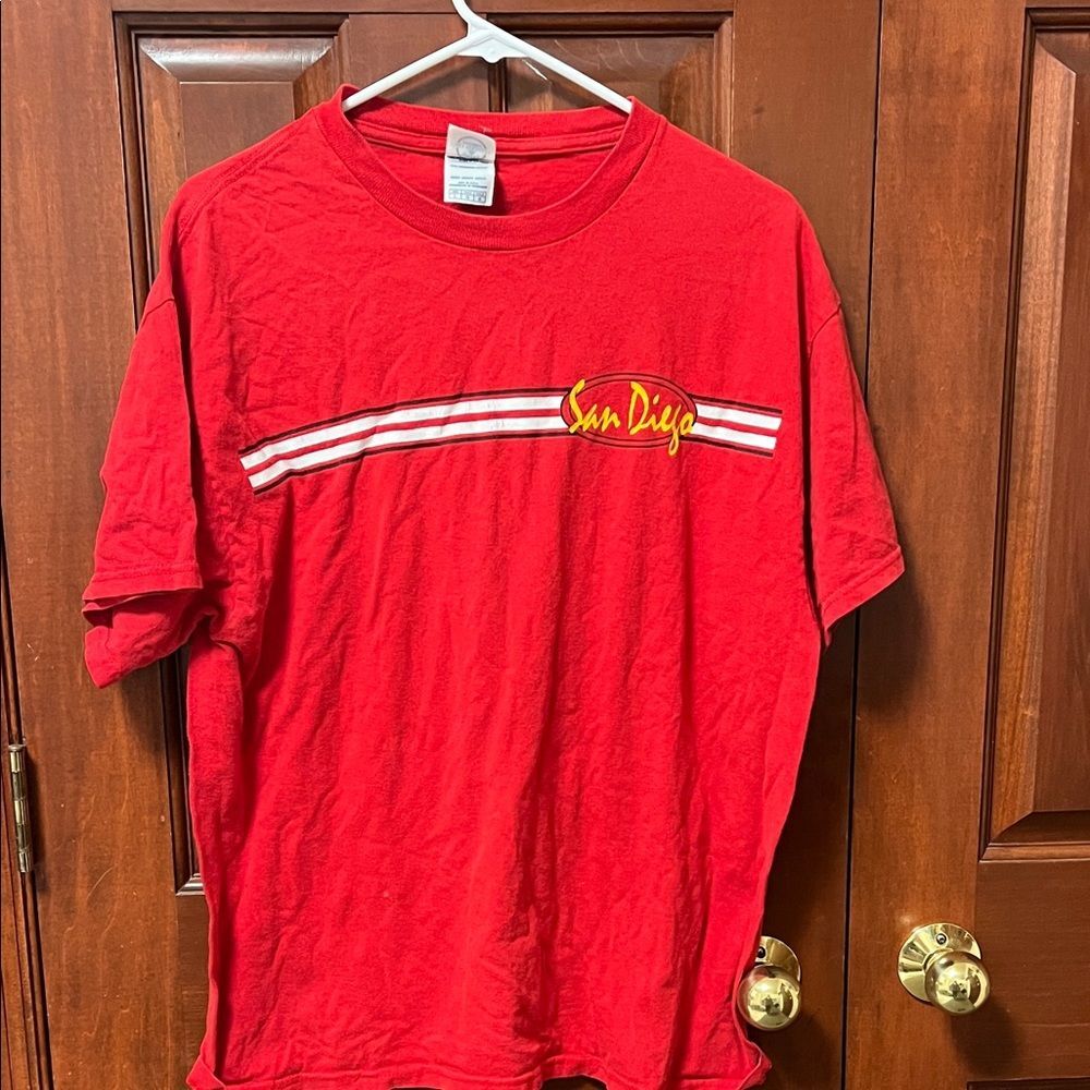 Delta Pro Weight Red San Diego Graphic Men's T-Shirt